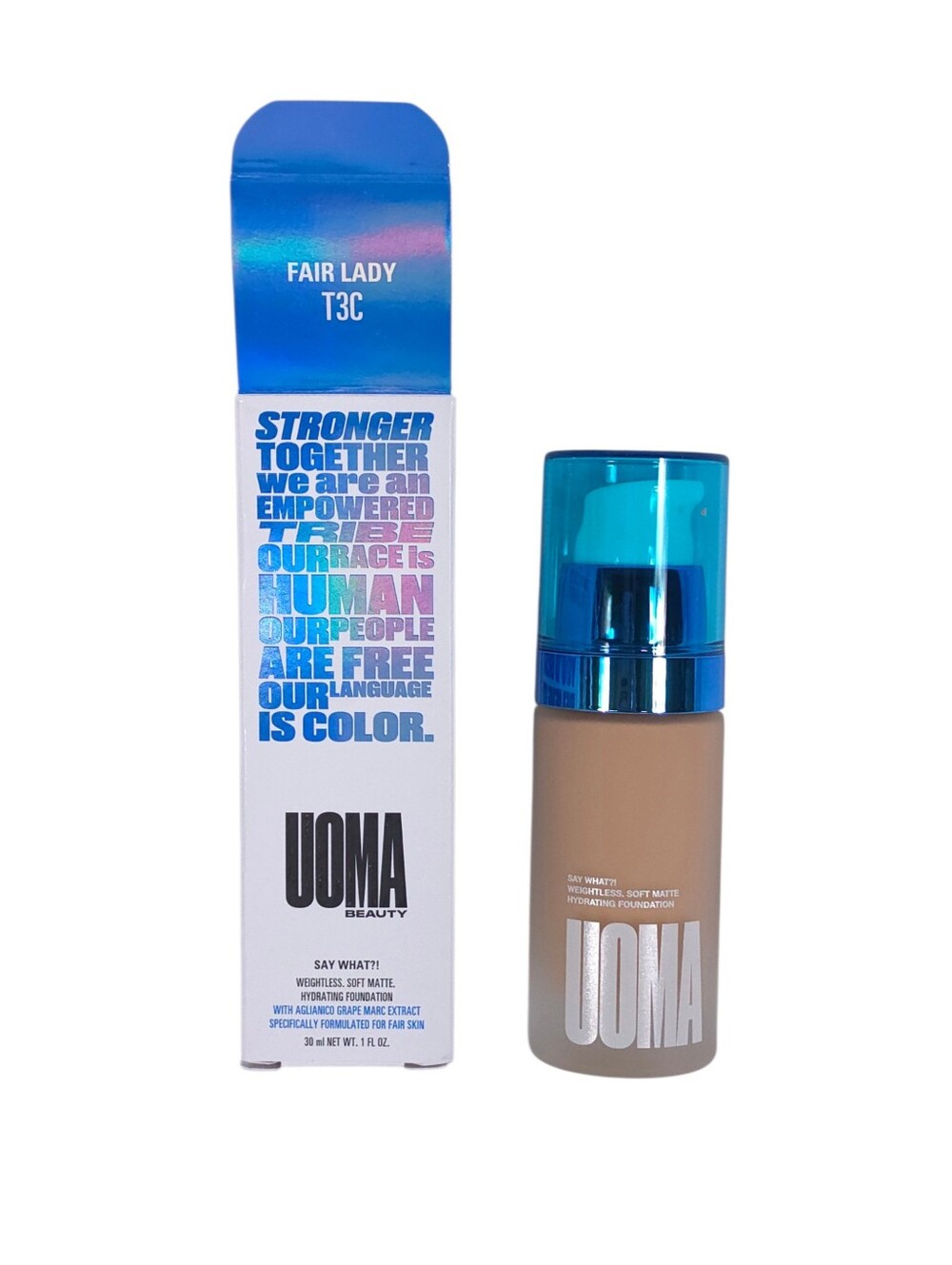 UOMA Beauty Say What?! Hydrating Foundation in Fair Lady (T3C)
